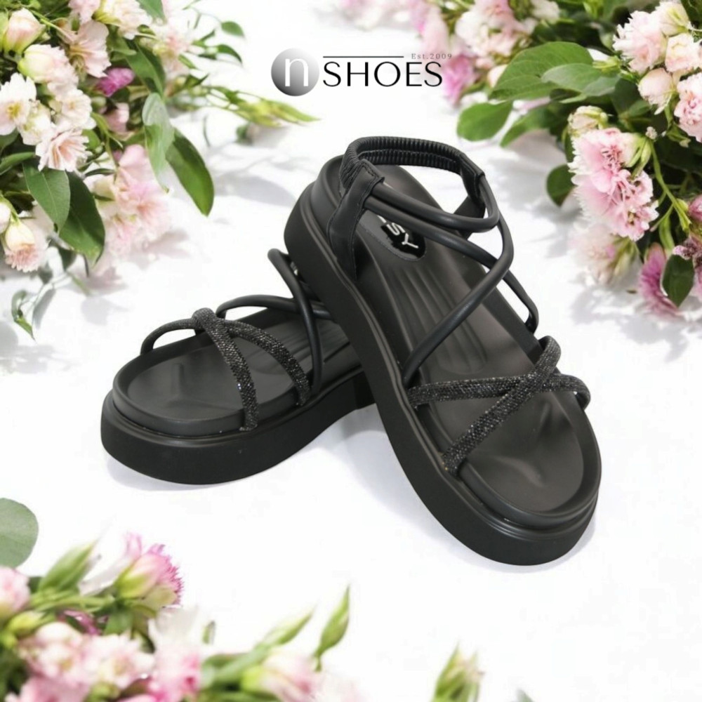 Women's platform sandals Allsy Arvonne Black model 5867