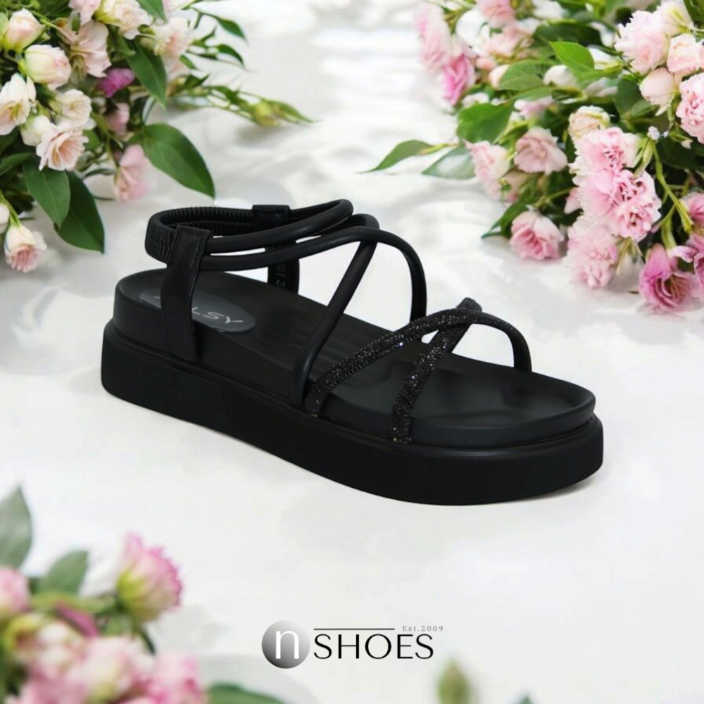 Women's platform sandals Allsy Arvonne Black model 5867