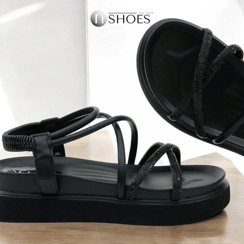 Women's platform sandals Allsy Arvonne Black model 5867