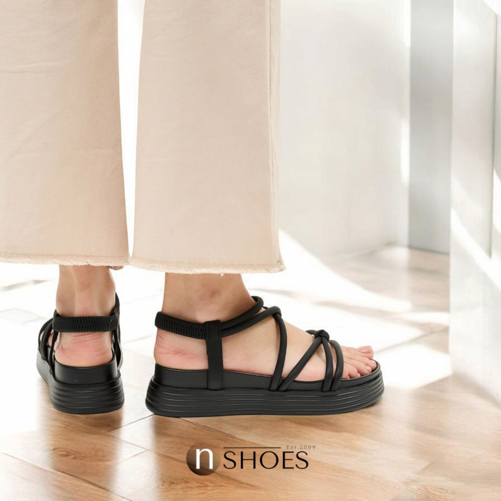 Women's platform sandals Allsy Arvonne Black model 5867