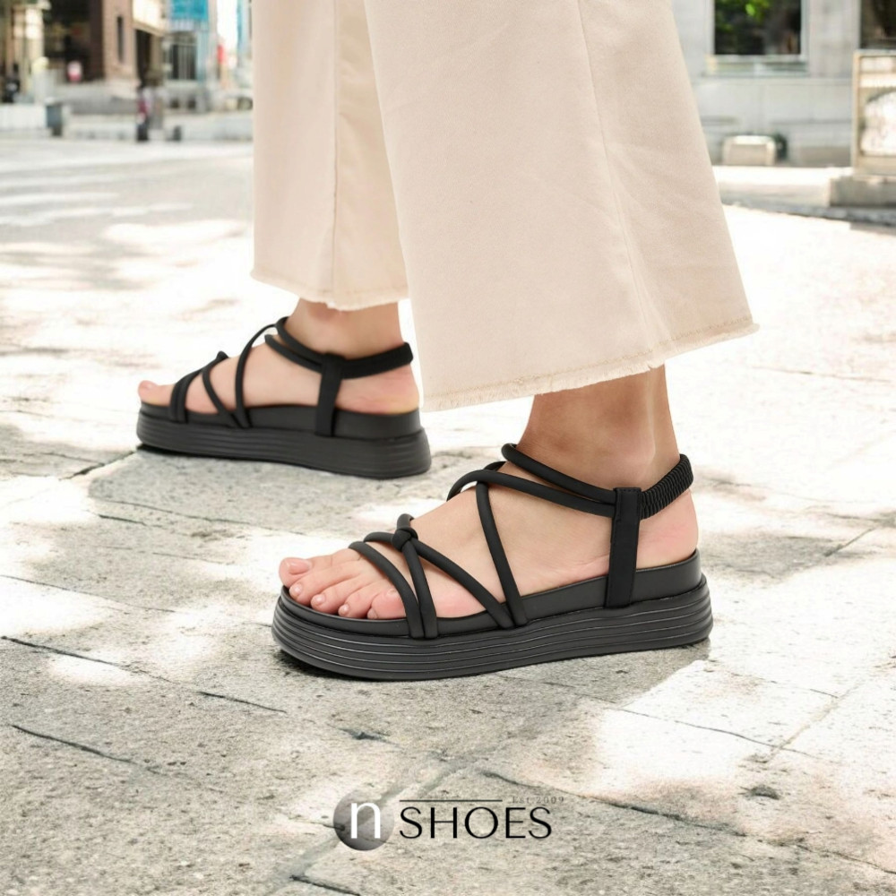 Women's platform sandals Allsy Arvonne Black model 5867