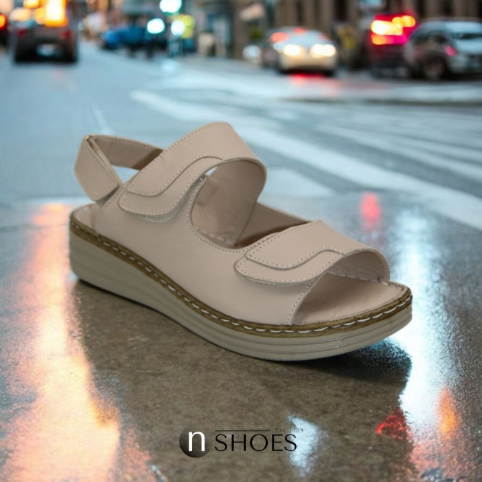 Women's beige sandals Anna Lucci model 5883
