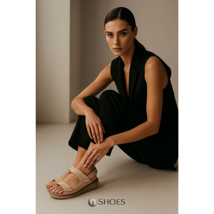 Women's beige sandals Anna Lucci model 5883
