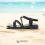 Women's Black Platform Strap Sandals Allsy Lonza Cleo Black Model 5887