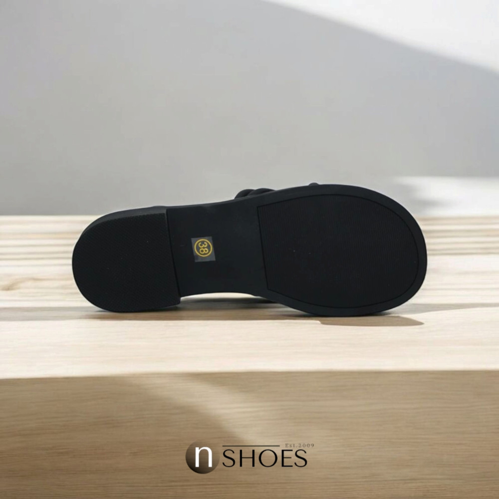 Women's Black Platform Strap Sandals Allsy Lonza Cleo Black Model 5887