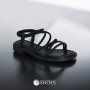 Women's Black Platform Strap Sandals Allsy Lonza Cleo Black Model 5887