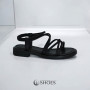 Women's Black Platform Strap Sandals Allsy Lonza Cleo Black Model 5887