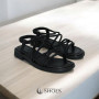 Women's Black Platform Strap Sandals Allsy Lonza Cleo Black Model 5887