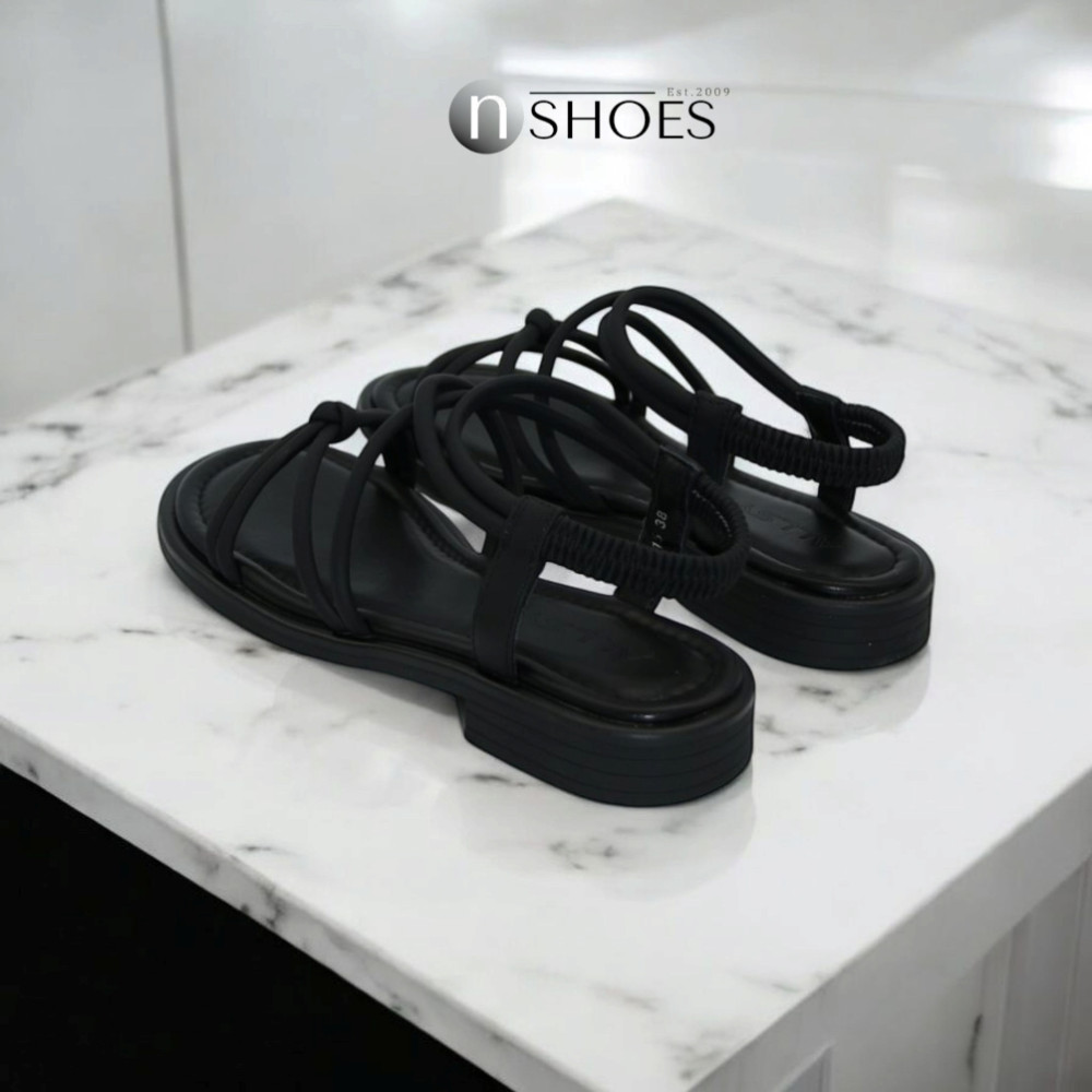 Women's Black Platform Strap Sandals Allsy Lonza Cleo Black Model 5887