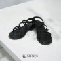 Women's Black Platform Strap Sandals Allsy Lonza Cleo Black Model 5887