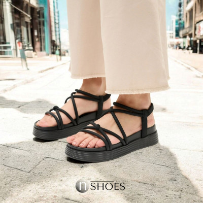 Women's Fashion Black High Platform Sandals Allsy Lonza Denali Black 197625 198751 66-15 black 5889 Strapless No Rhinestones