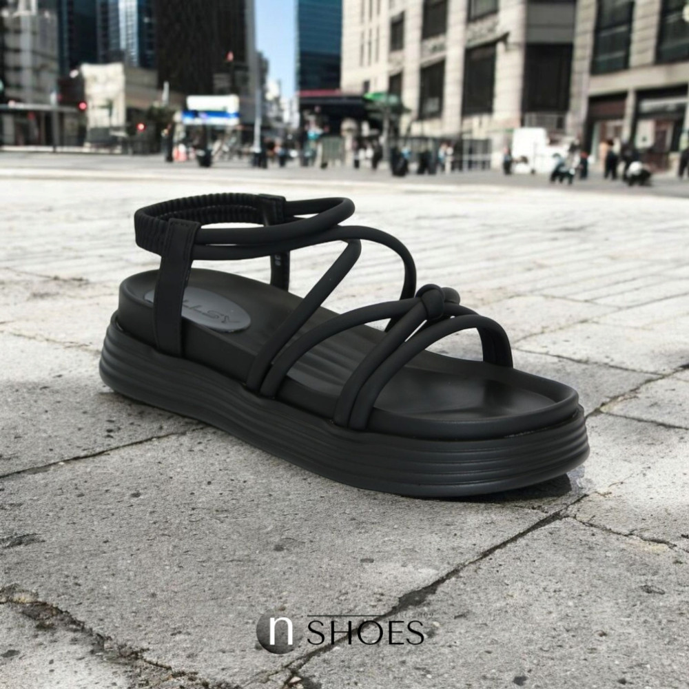 Women's Black High Platform Sandals Allsy Lonza Denali Black Model 5889