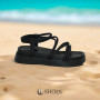 Women's Black High Platform Sandals Allsy Lonza Denali Black Model 5889