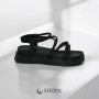 Women's Black High Platform Sandals Allsy Lonza Denali Black Model 5889