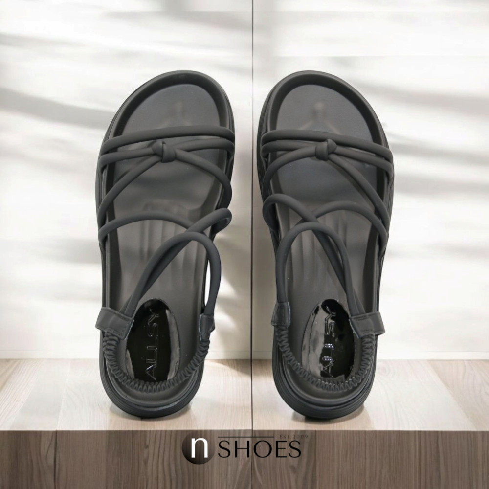 Women's Black High Platform Sandals Allsy Lonza Denali Black Model 5889