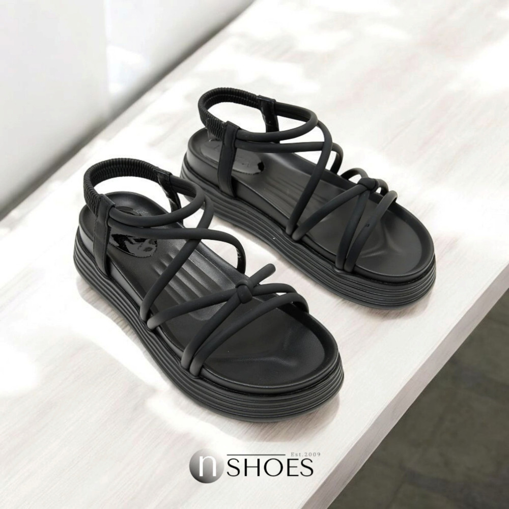 Women's Black High Platform Sandals Allsy Lonza Denali Black Model 5889