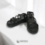 Women's Black High Platform Sandals Allsy Lonza Denali Black Model 5889