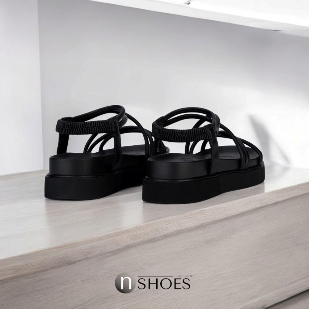 Women's Black High Platform Sandals Allsy Lonza Denali Black Model 5889