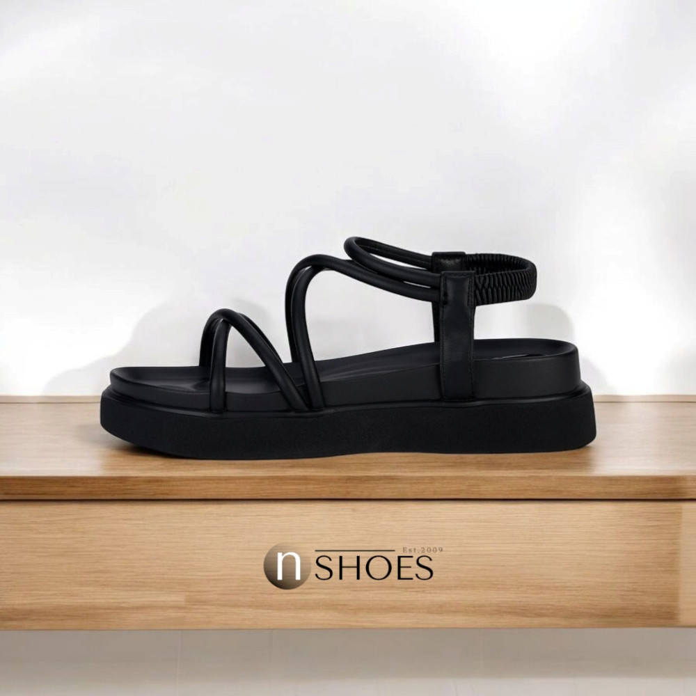 Women's Black High Platform Sandals Allsy Lonza Denali Black Model 5889