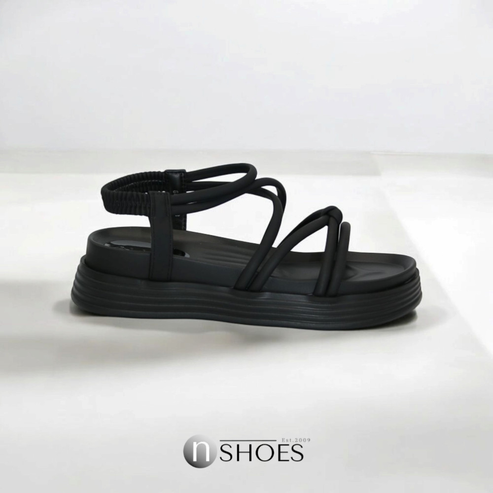 Women's Black High Platform Sandals Allsy Lonza Denali Black Model 5889