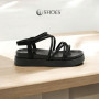 Women's Black High Platform Sandals Allsy Lonza Denali Black Model 5889