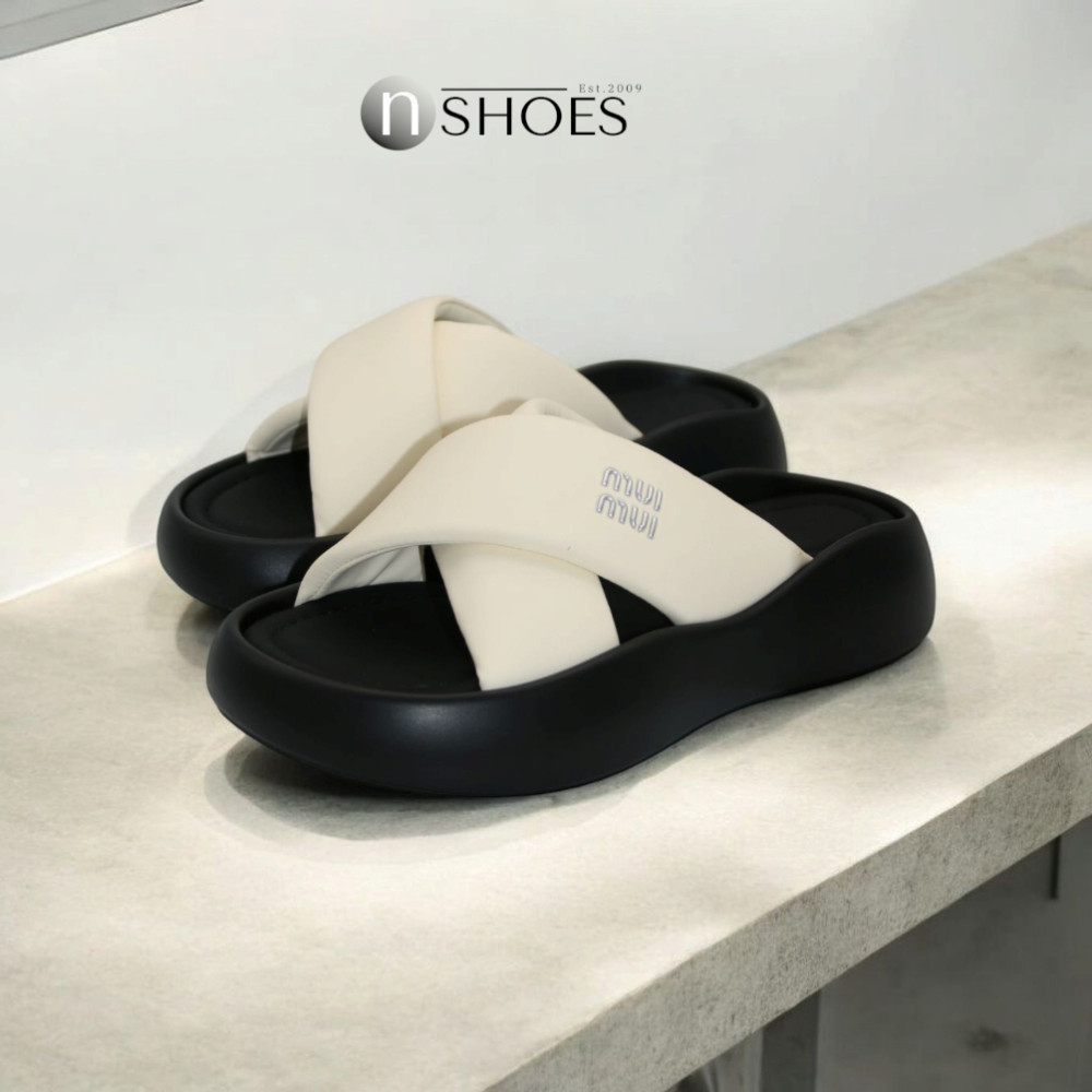 Женские модные молочные шлепанцы ALLSY модель 5890