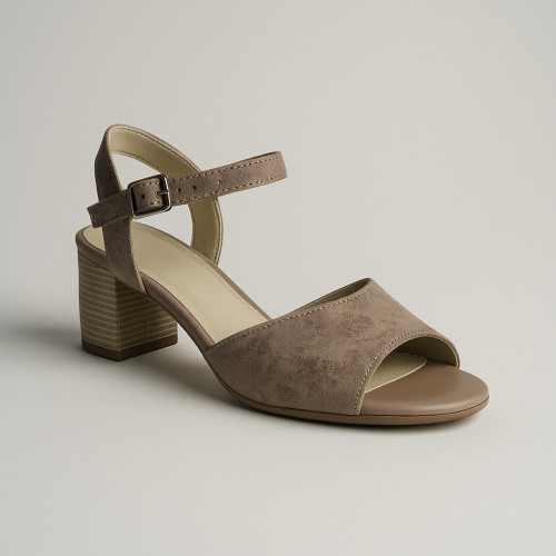 Жіночі елегантні та комфортні босоніжки на стійкому підборі Axel 2488 bez wosk pyton 5891 з натуральної шкіри з імітацією рептилії