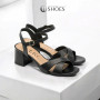 Women's black heeled sandals RYLKO Arina (Poland) model 5896