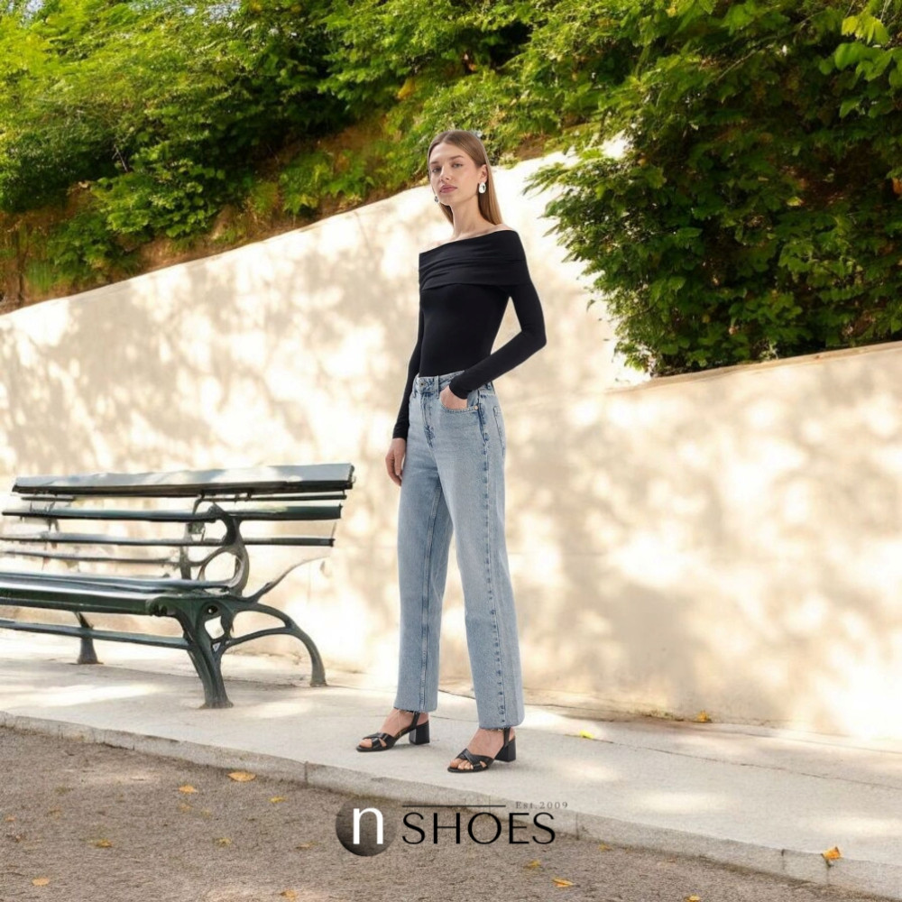 Women's black heeled sandals RYLKO Arina (Poland) model 5896