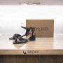 Women's black heeled sandals RYLKO Arina (Poland) model 5896