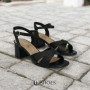 Women's black heeled sandals RYLKO Arina (Poland) model 5896