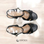 Women's black heeled sandals RYLKO Arina (Poland) model 5896