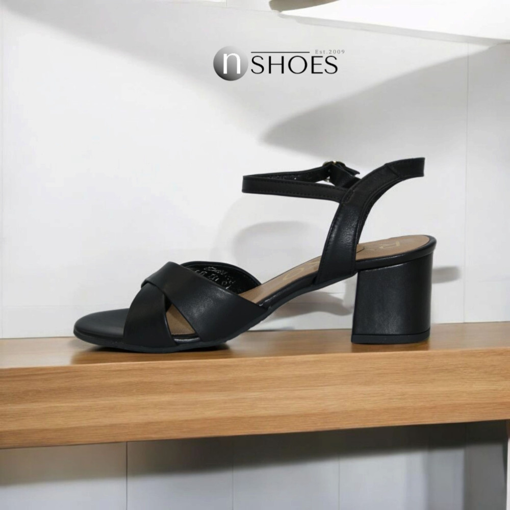 Women's black heeled sandals RYLKO Arina (Poland) model 5896