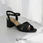 Women's black heeled sandals RYLKO Arina (Poland) model 5896