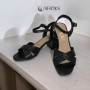Women's black heeled sandals RYLKO Arina (Poland) model 5896