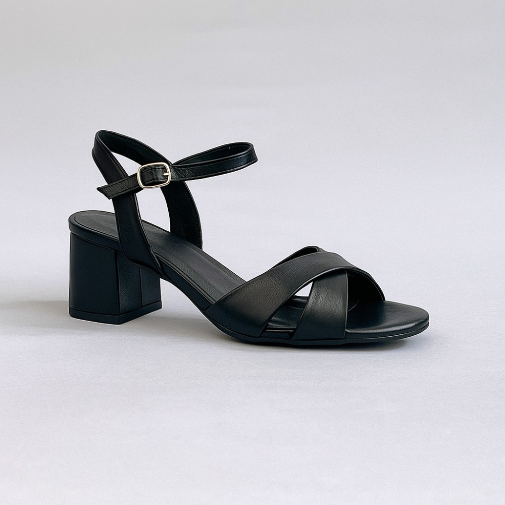 Women's black heeled sandals RYLKO Arina (Poland) model 5896