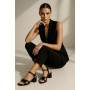 Women's black heeled sandals RYLKO Arina (Poland) model 5896