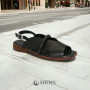 Women’s leather sandals Lonza 199973 2506 Bergen Black 5897