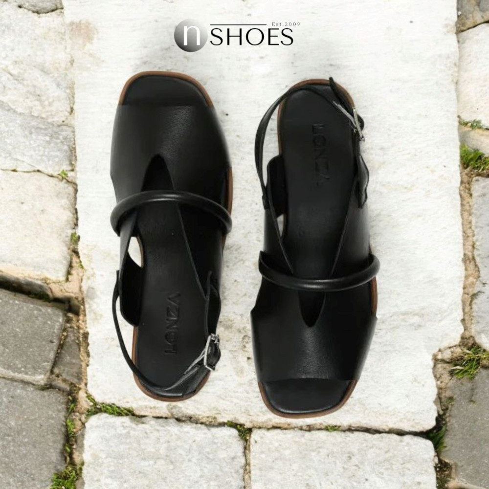 Women’s leather sandals Lonza 199973 2506 Bergen Black 5897