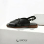 Women’s leather sandals Lonza 199973 2506 Bergen Black 5897