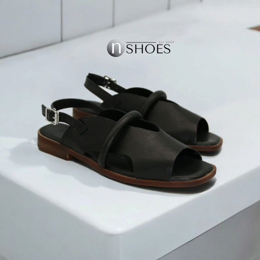 Women’s leather sandals Lonza 199973 2506 Bergen Black 5897