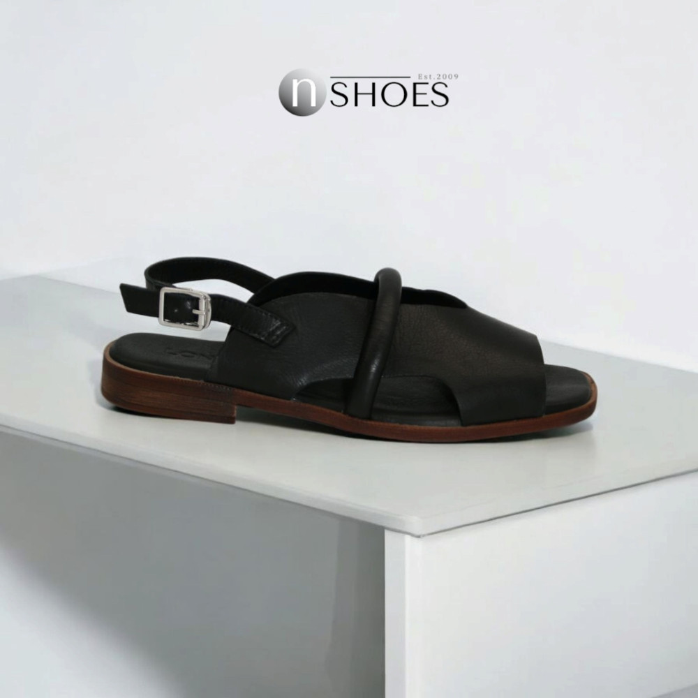 Women’s leather sandals Lonza 199973 2506 Bergen Black 5897