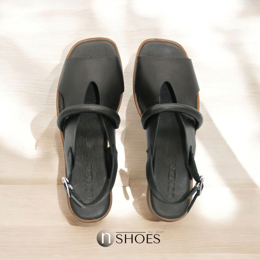 Women’s leather sandals Lonza 199973 2506 Bergen Black 5897