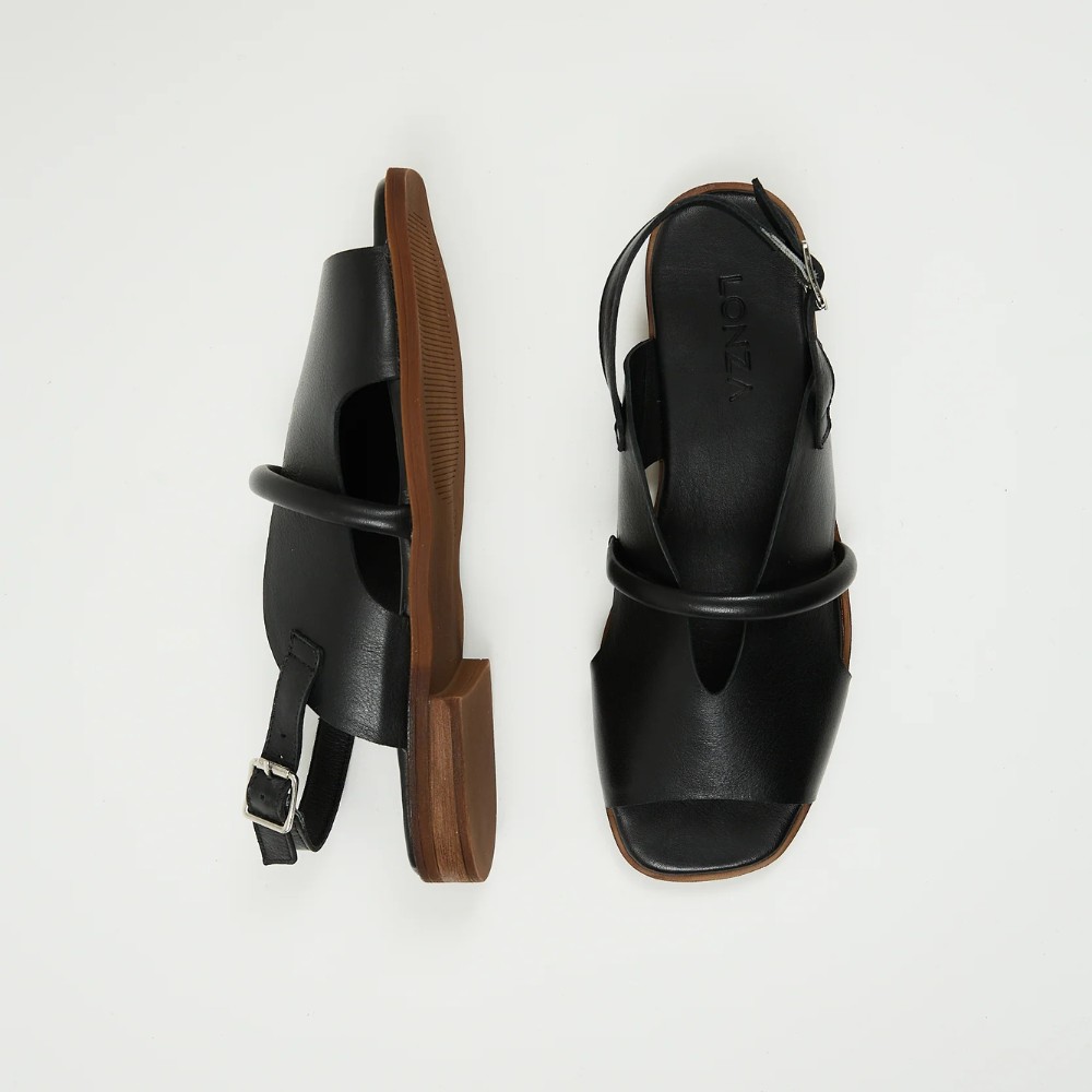 Women’s leather sandals Lonza 199973 2506 Bergen Black 5897