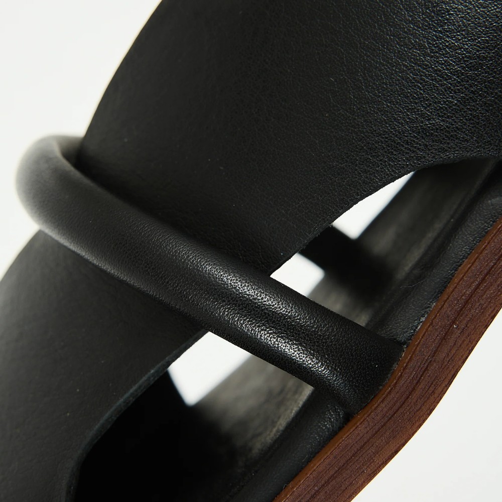 Women’s leather sandals Lonza 199973 2506 Bergen Black 5897