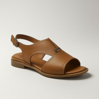 Women's fashionable brown sandals Lonza 197596 197611 25440 lion 5898 made of genuine leather are made in Turkey in the style of Clarks Kyarra Aster