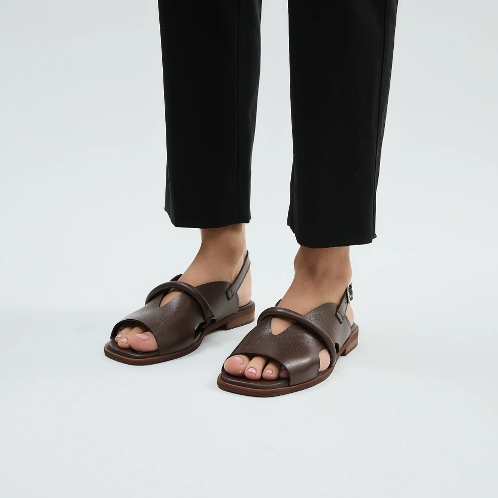 Женские коричневые босоножки Lonza Bergen Brown New York модель 5911