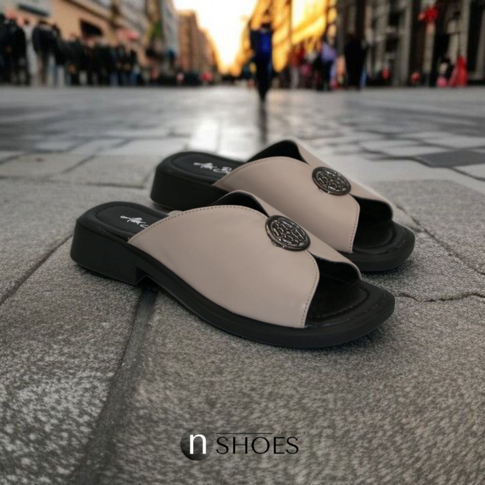 Жіночі шкіряні шльопанці на високих підборах Alex Bens 13-34K модель 5912-5920