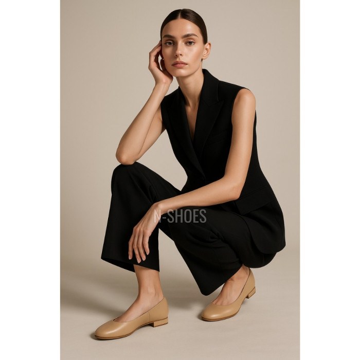 Women's leather ballet flats Lonza model 5913
