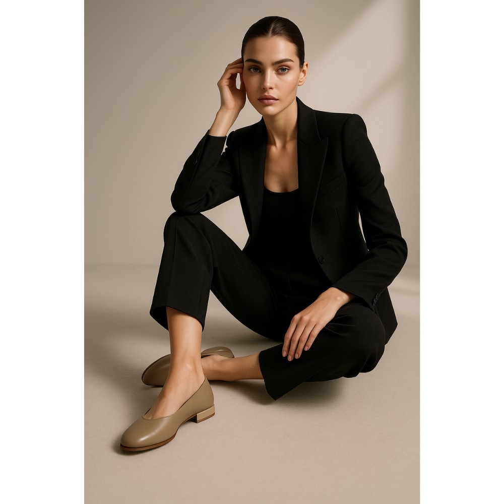 Women's leather ballet flats Lonza model 5913